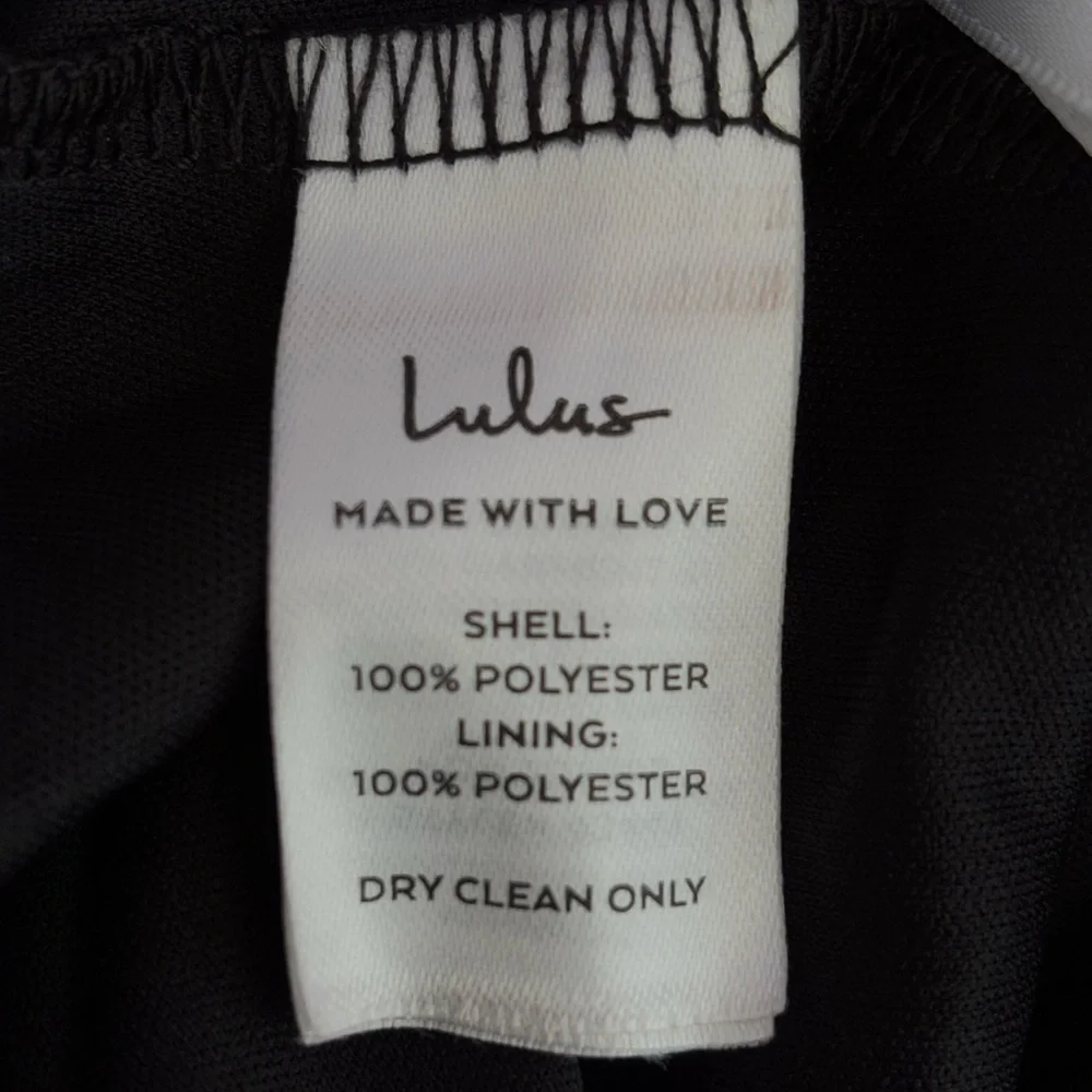 Lulus Heavenly Hues Black Maxi Dress | Formal Gown w/ Slit /Size M/NWT - Picture 9 of 10